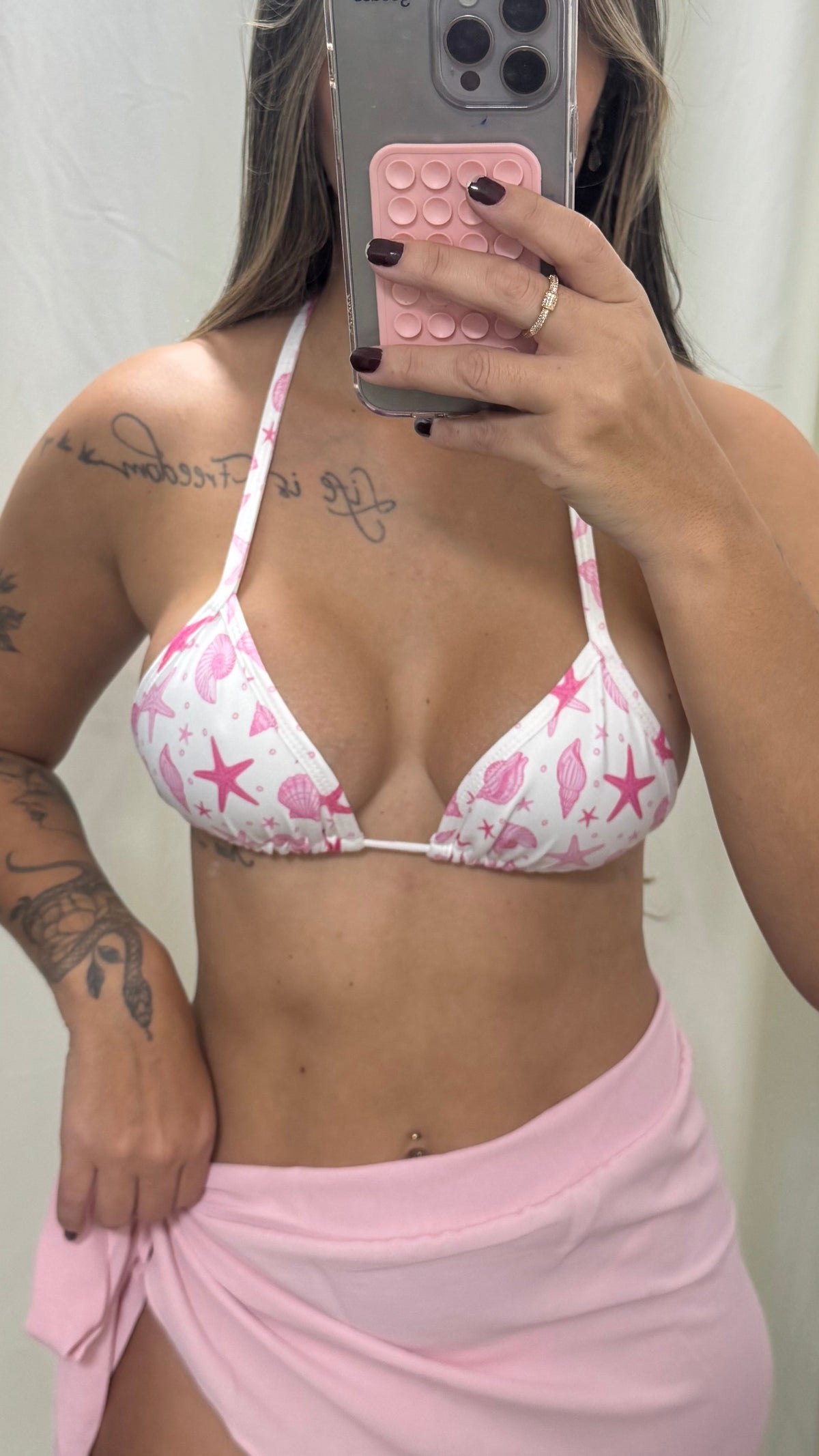 Biquíni Fita Concha rosa
