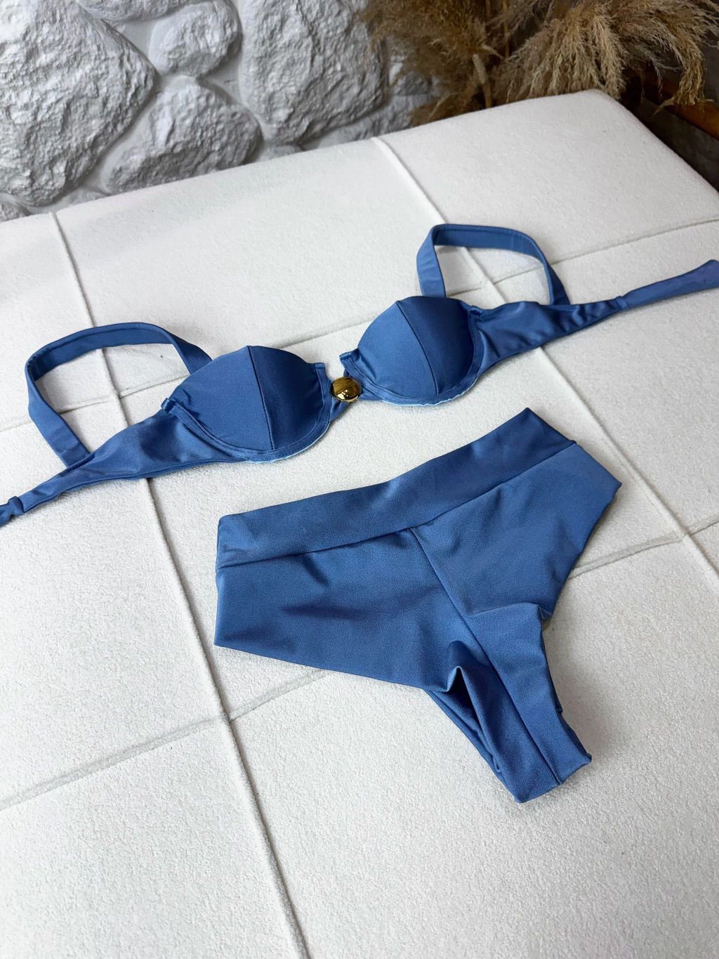 Biquíni Pipa Azul Sião Hot Pant