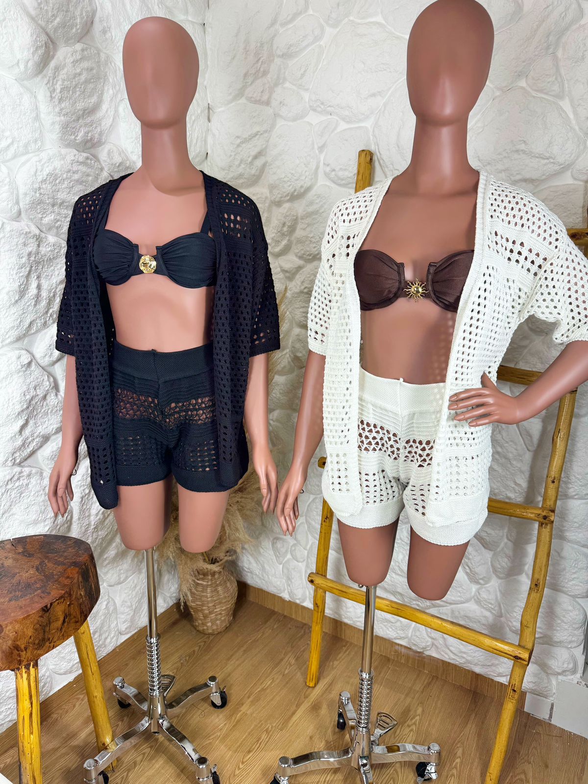 Conjunto short e kimono