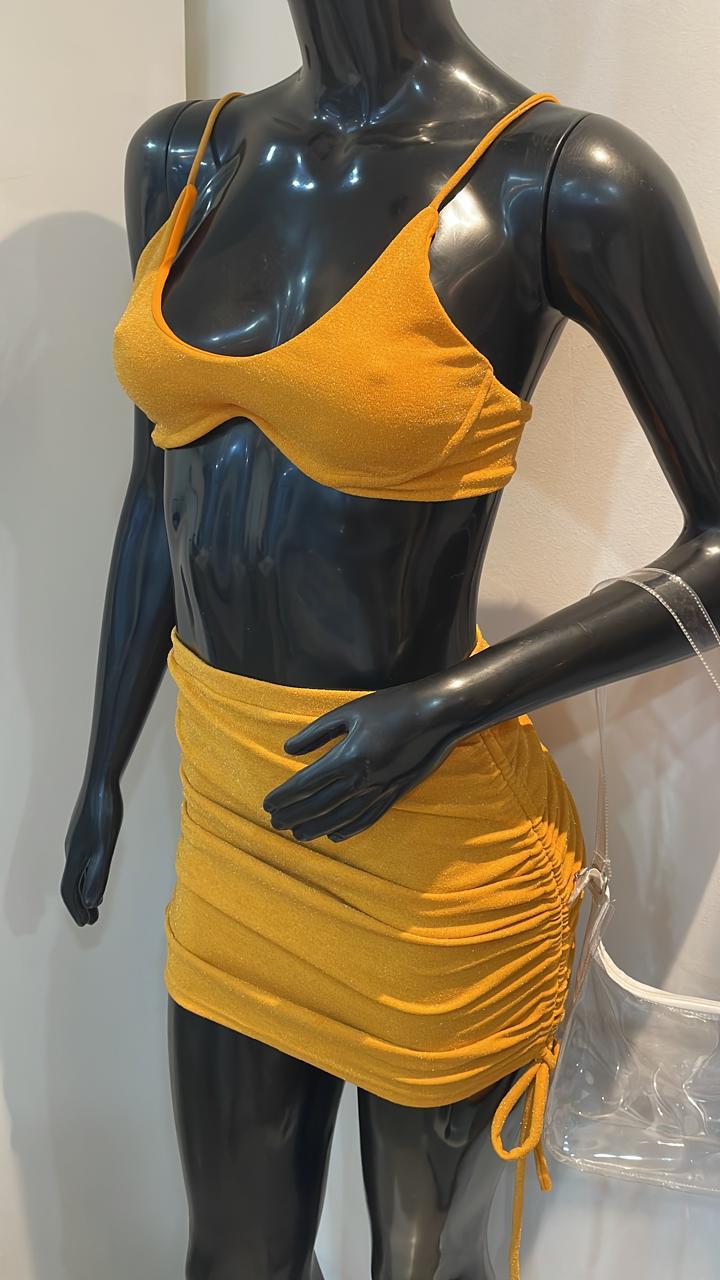 Biquíni Meia taça Mostarda